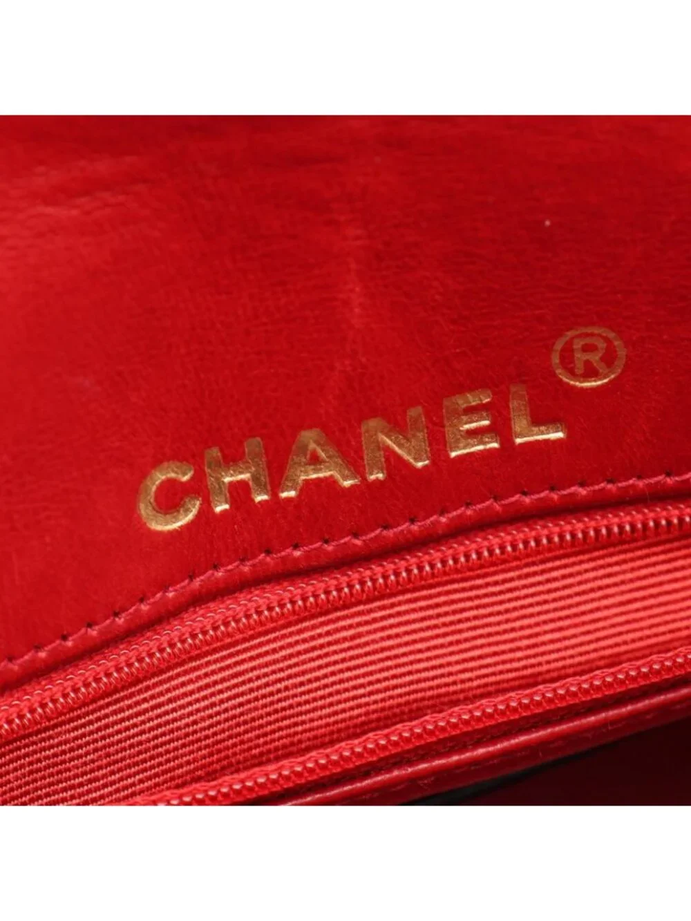 Chanel Shoulder Bag Mini Quilted Red Lambskin Chain
